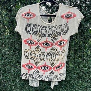 Lace ORIGAMI JEWELED TOP